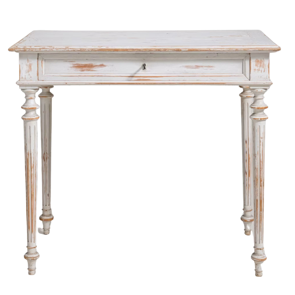 Chantilly White Antique Accent Table, Circa 1900