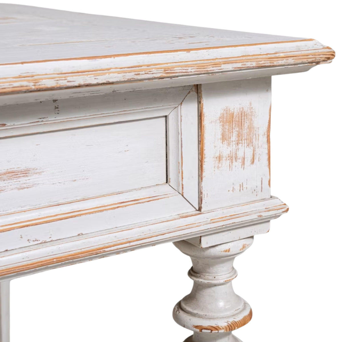 Chantilly White Antique Accent Table, Circa 1900