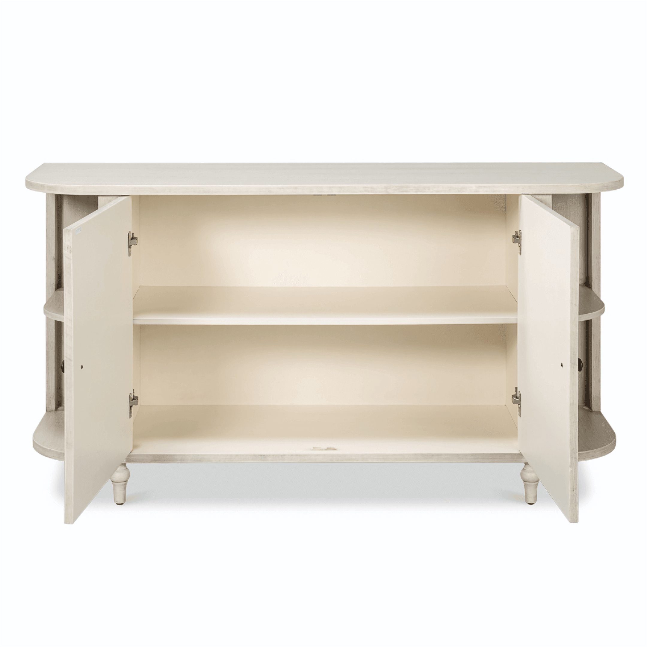 Coastal Demilune Sideboard with Cane Inserts