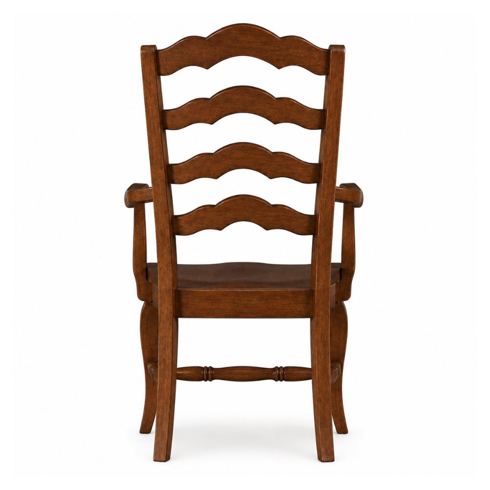 Chestnut French Country Ladder Back Armchair