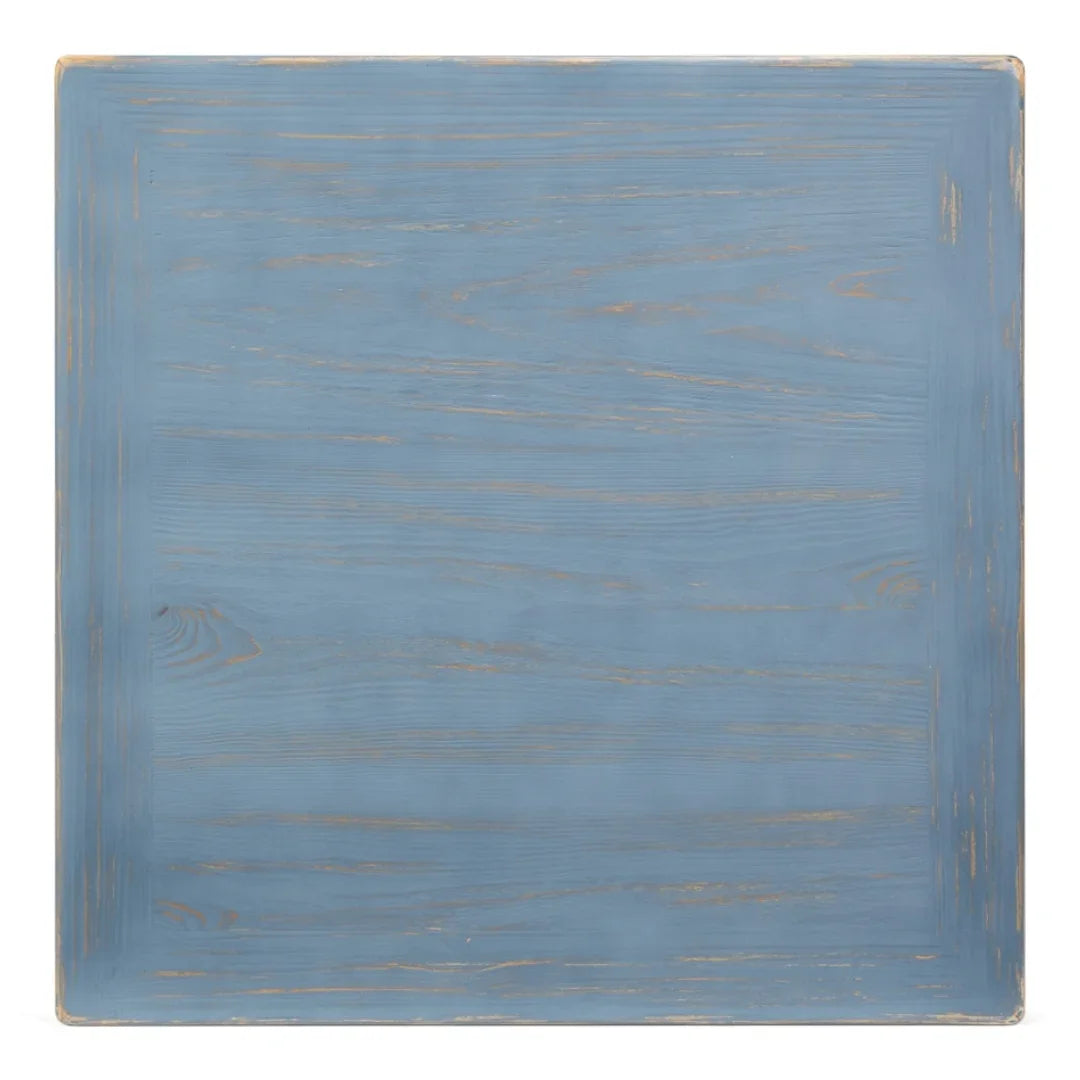 Distressed Blue Curved Leg Coffee Table