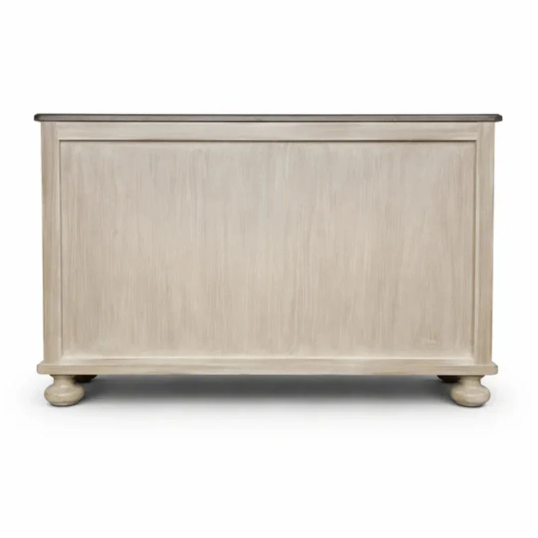 French Provincial Black Marble Top Dresser