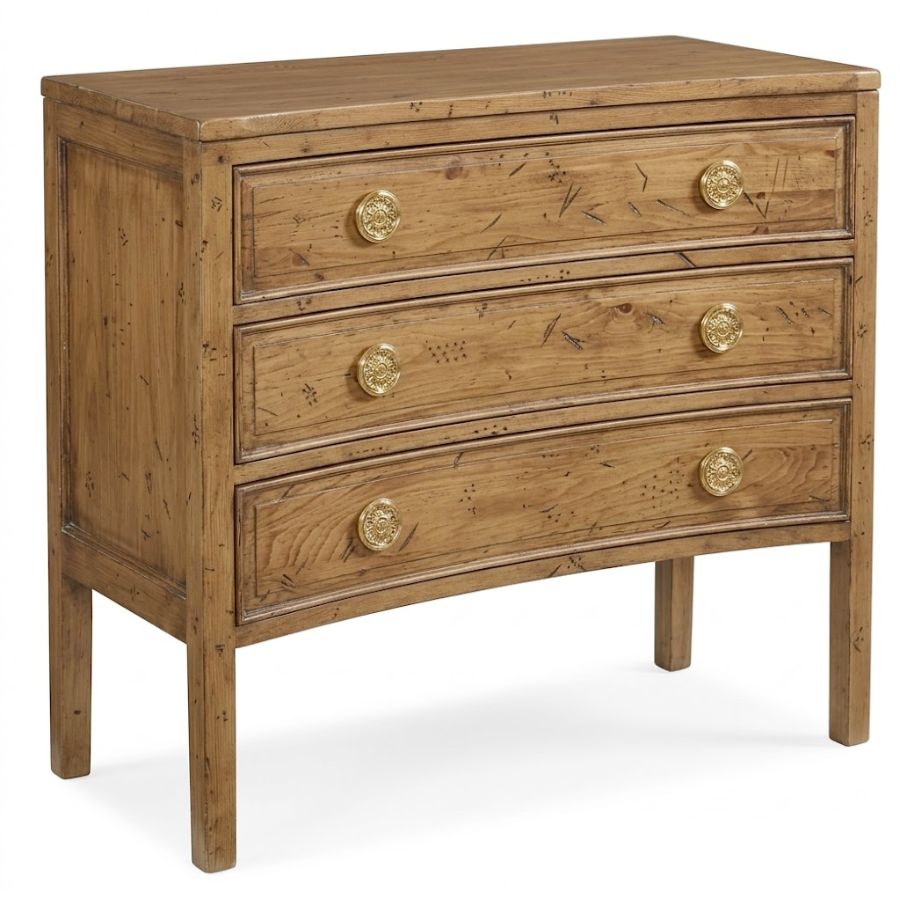 Classic Curved Front Wooden Chest