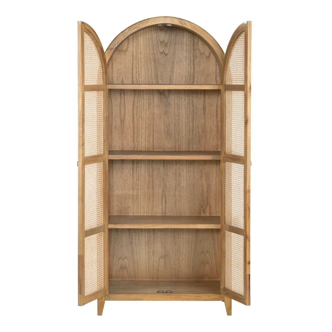 Seabreeze Arched Cabinet with Cane Doors