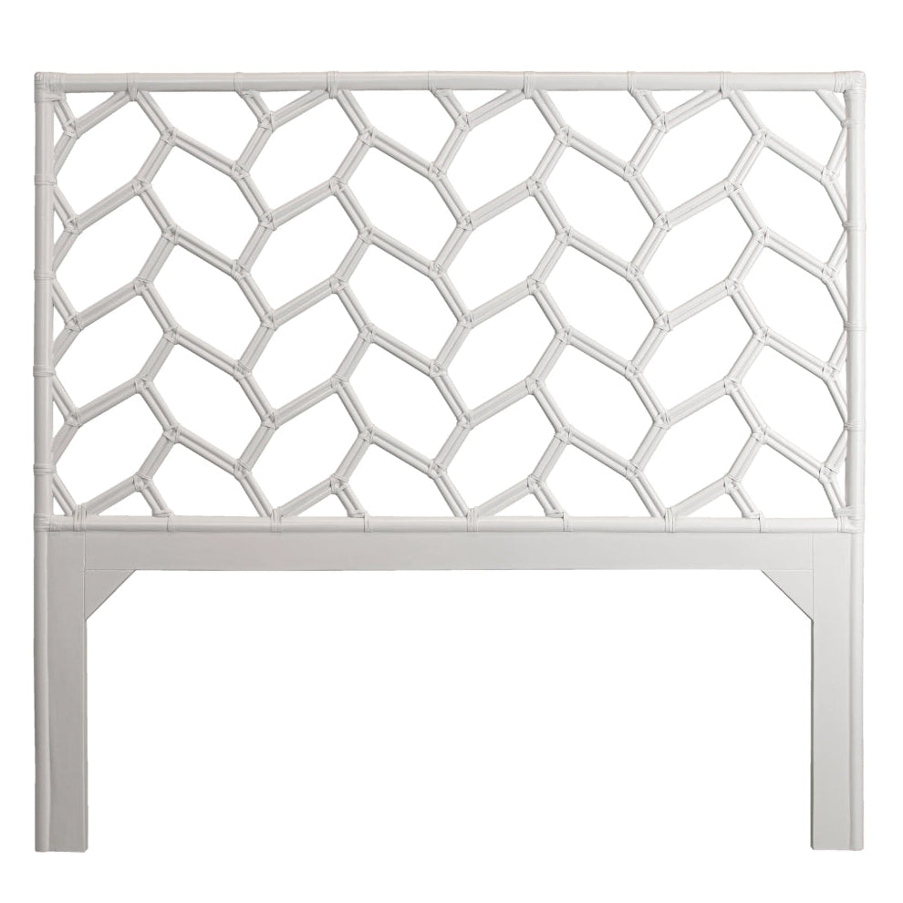 Coastal Diamond Weave Rattan Queen Headboard