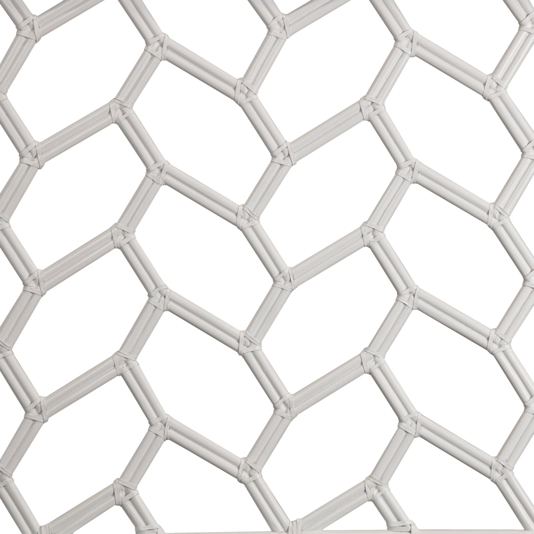 Coastal Diamond Weave Rattan Queen Headboard