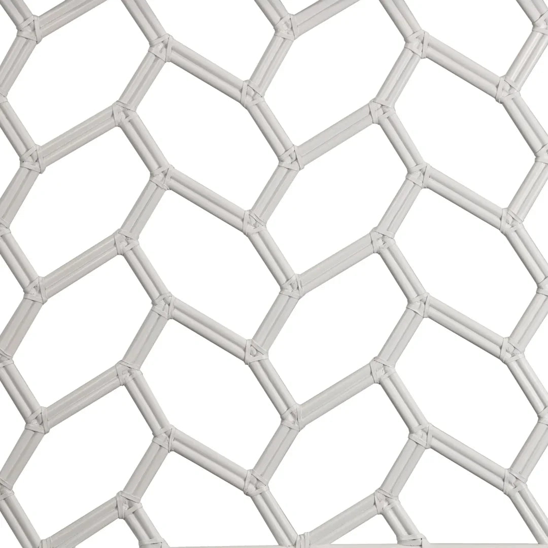 Coastal Diamond Weave Rattan Queen Headboard