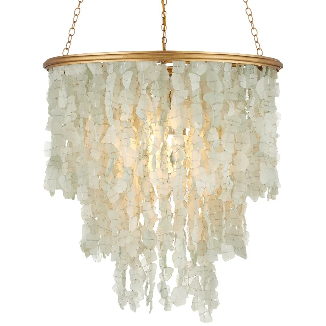 Coastal Elegance Sea Glass Chandelier
