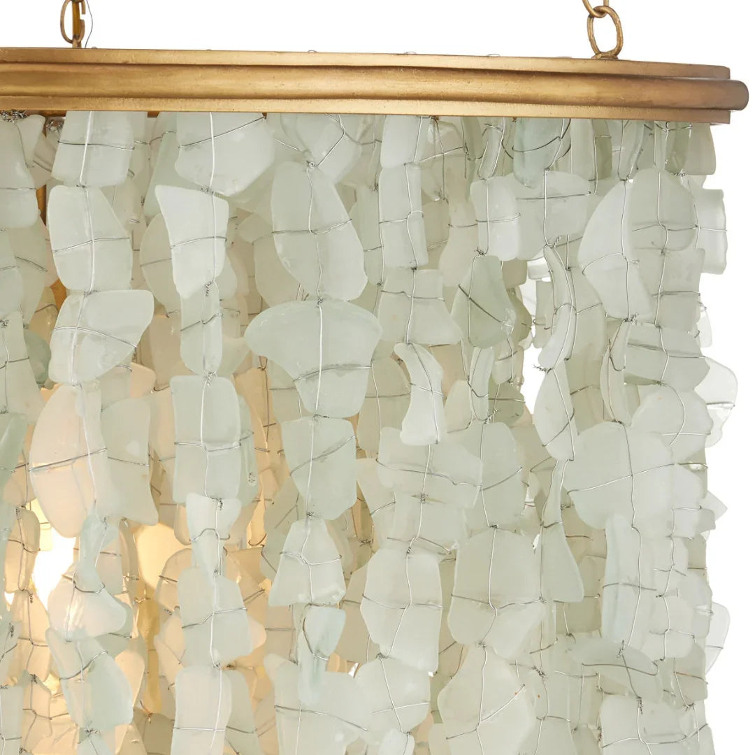 Coastal Elegance Sea Glass Chandelier