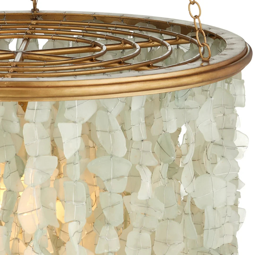 Coastal Elegance Sea Glass Chandelier