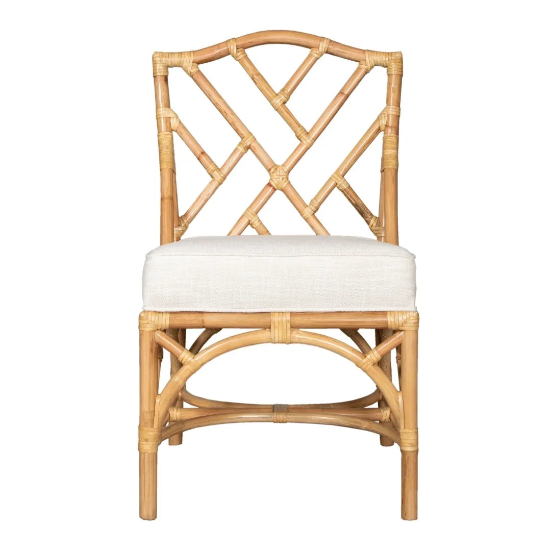 Coastal Luxe Rattan Side Chair