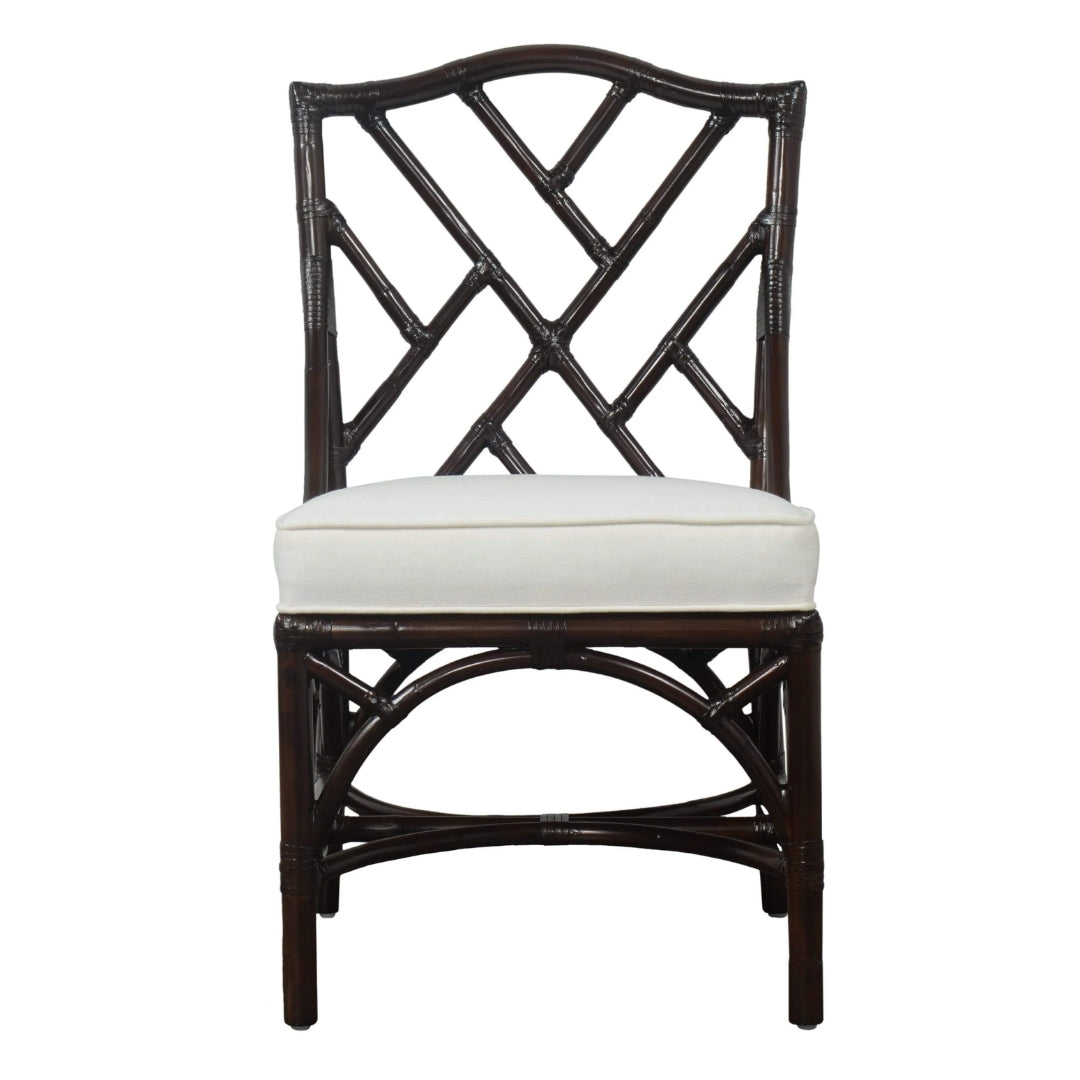 Coastal Luxe Rattan Side Chair