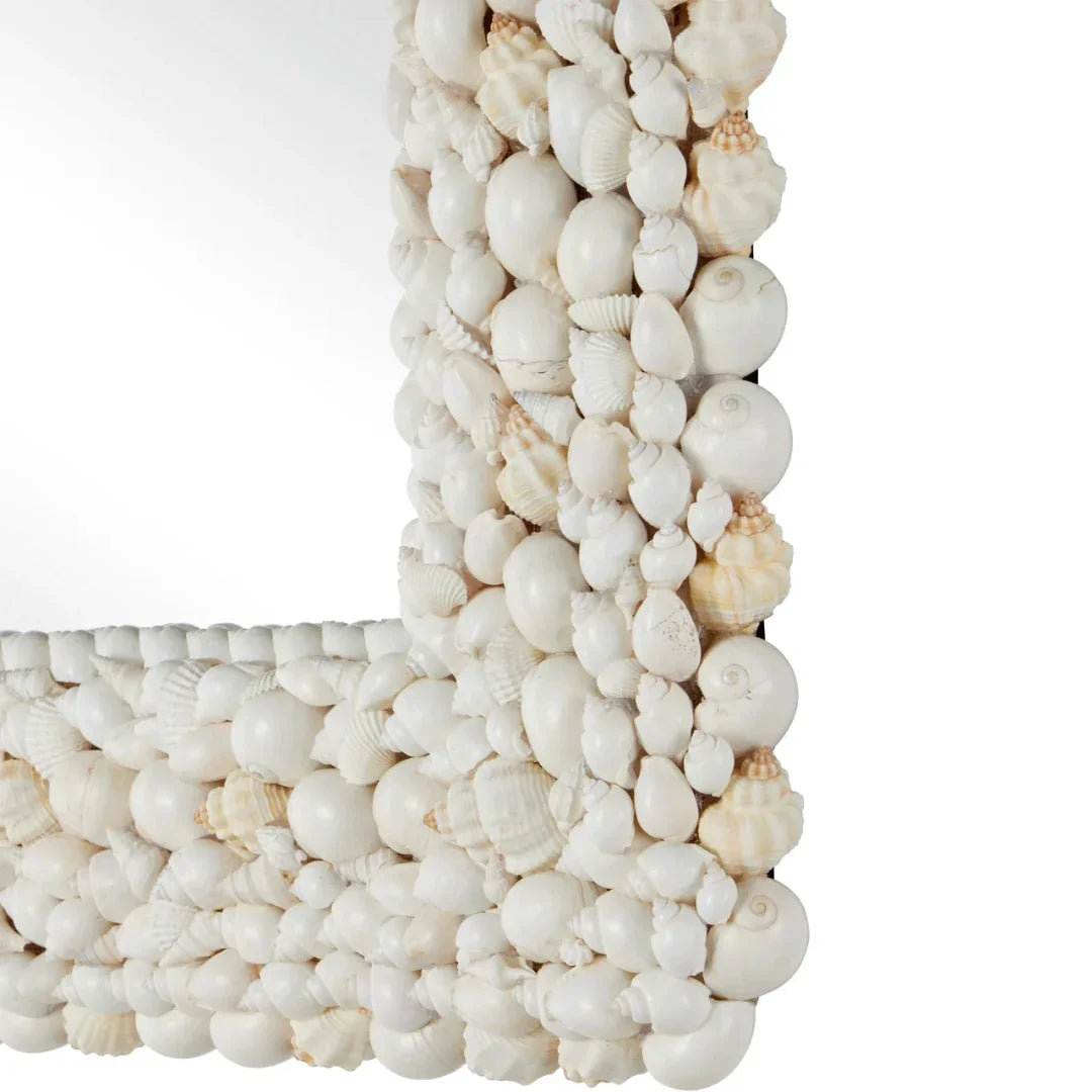 Coastal Seashell Square Mirror