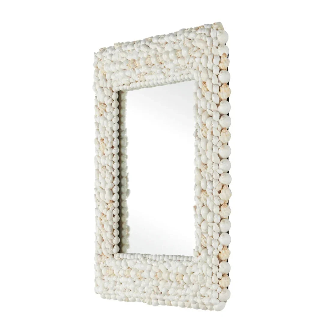 Coastal Seashell Square Mirror