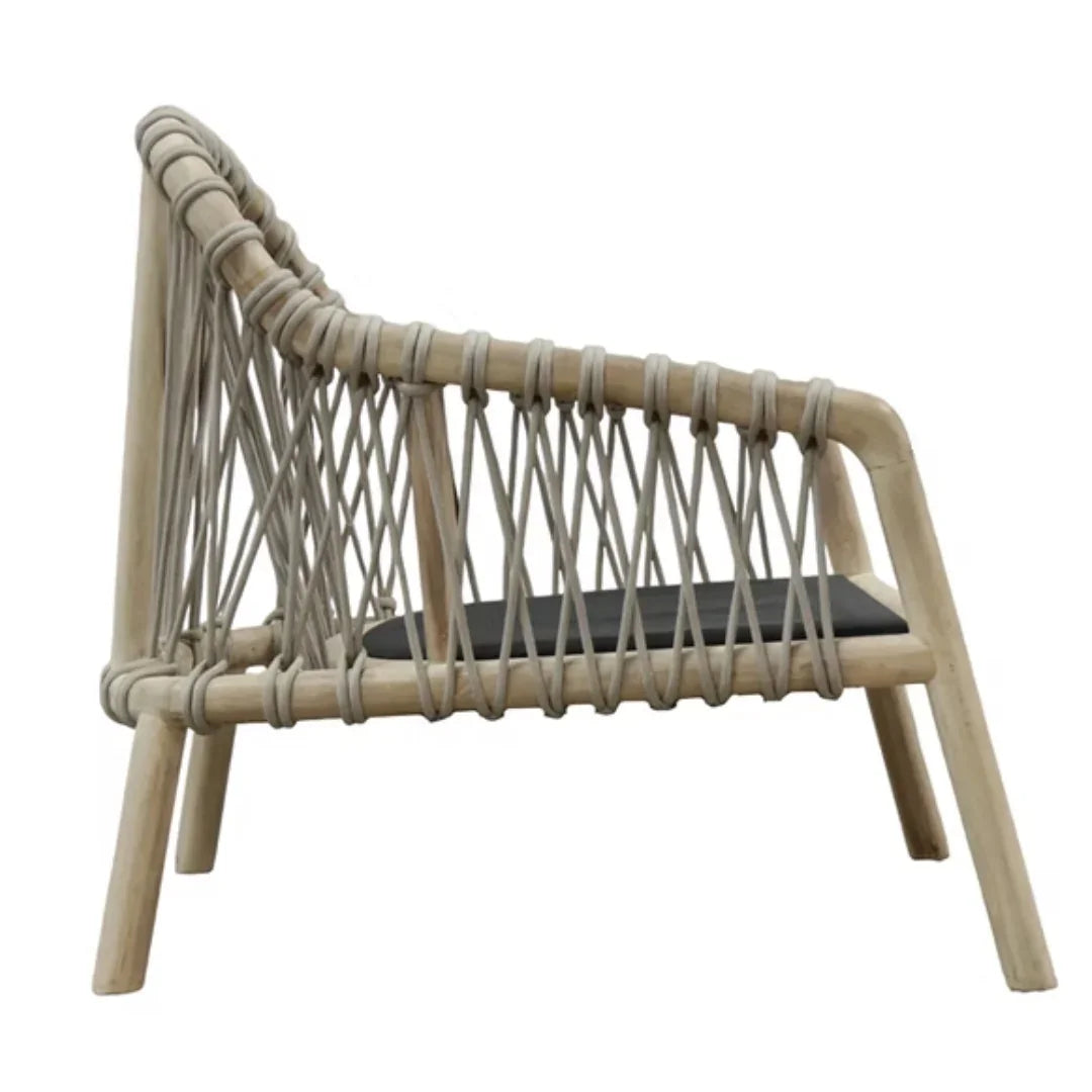 Coastal Teak Outdoor Lounge Chair
