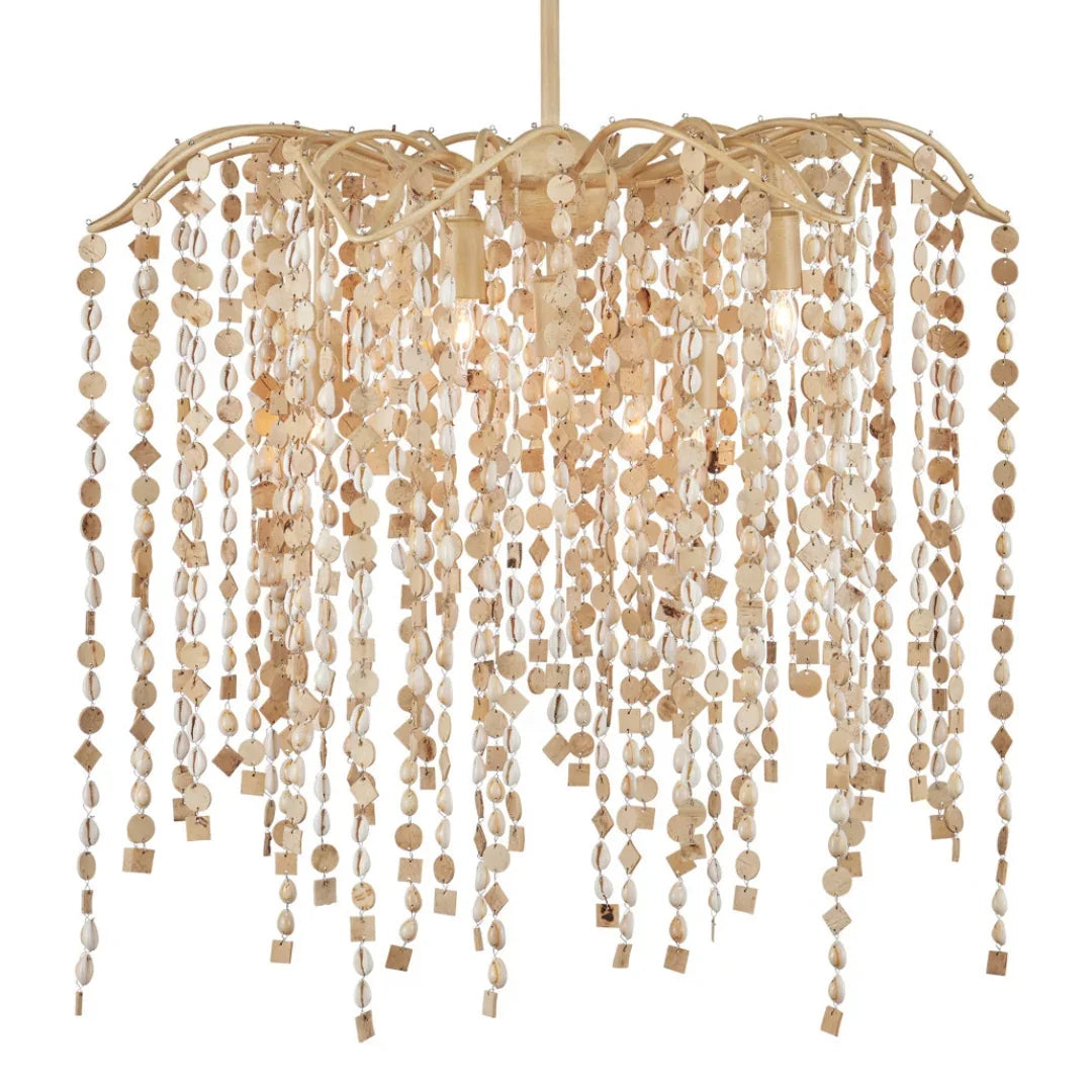 Coco Cream Shell Chandelier