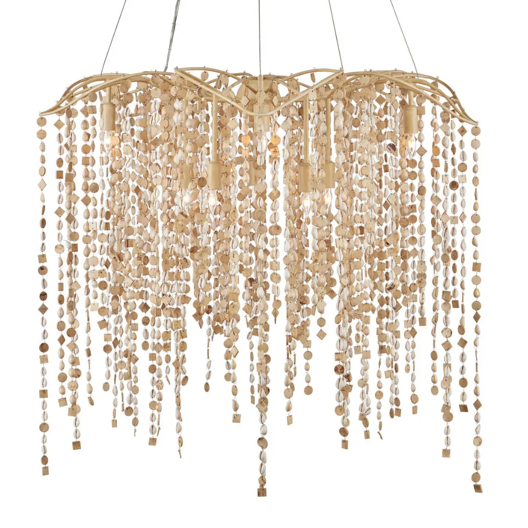 Coco Cream Shell Chandelier