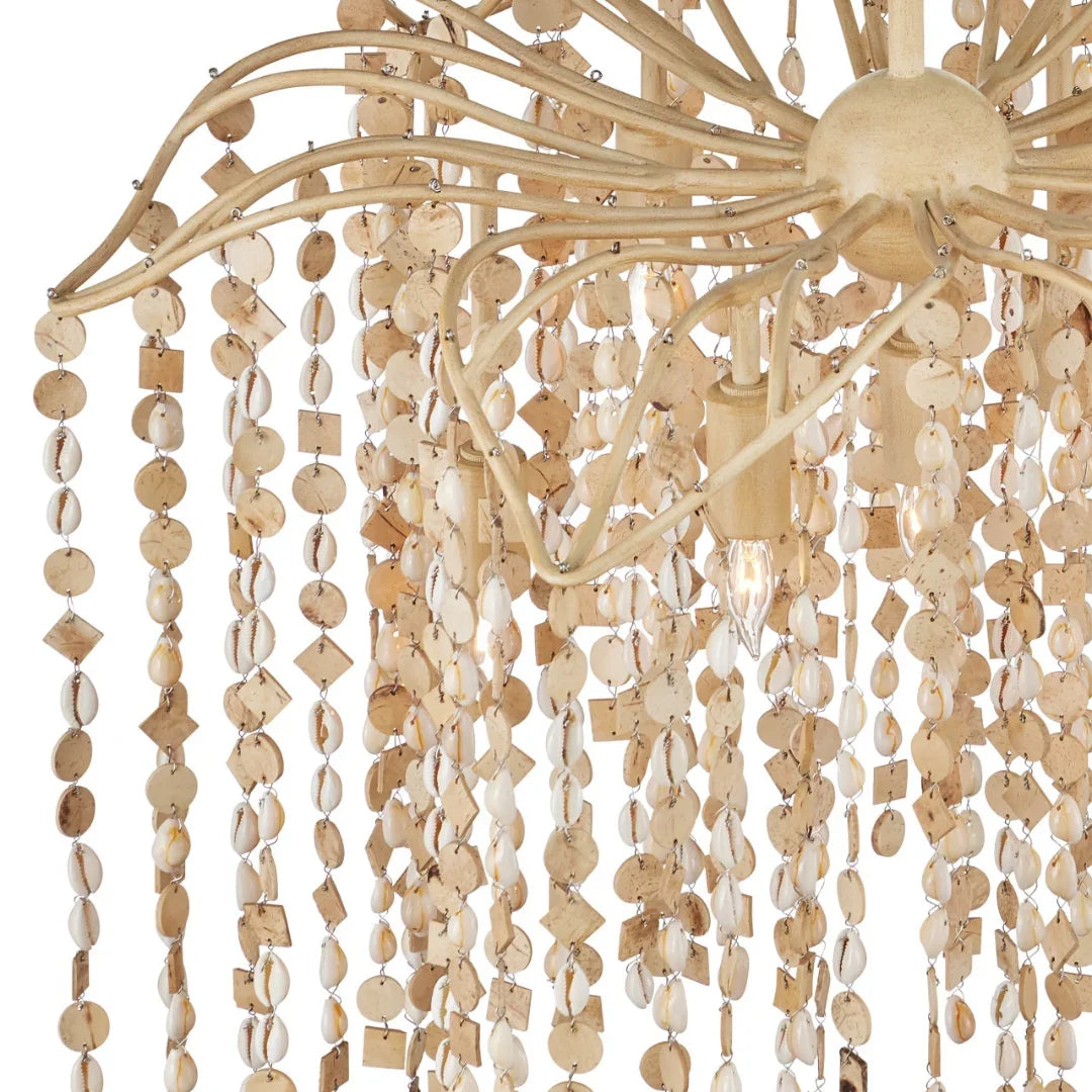 Coco Cream Shell Chandelier
