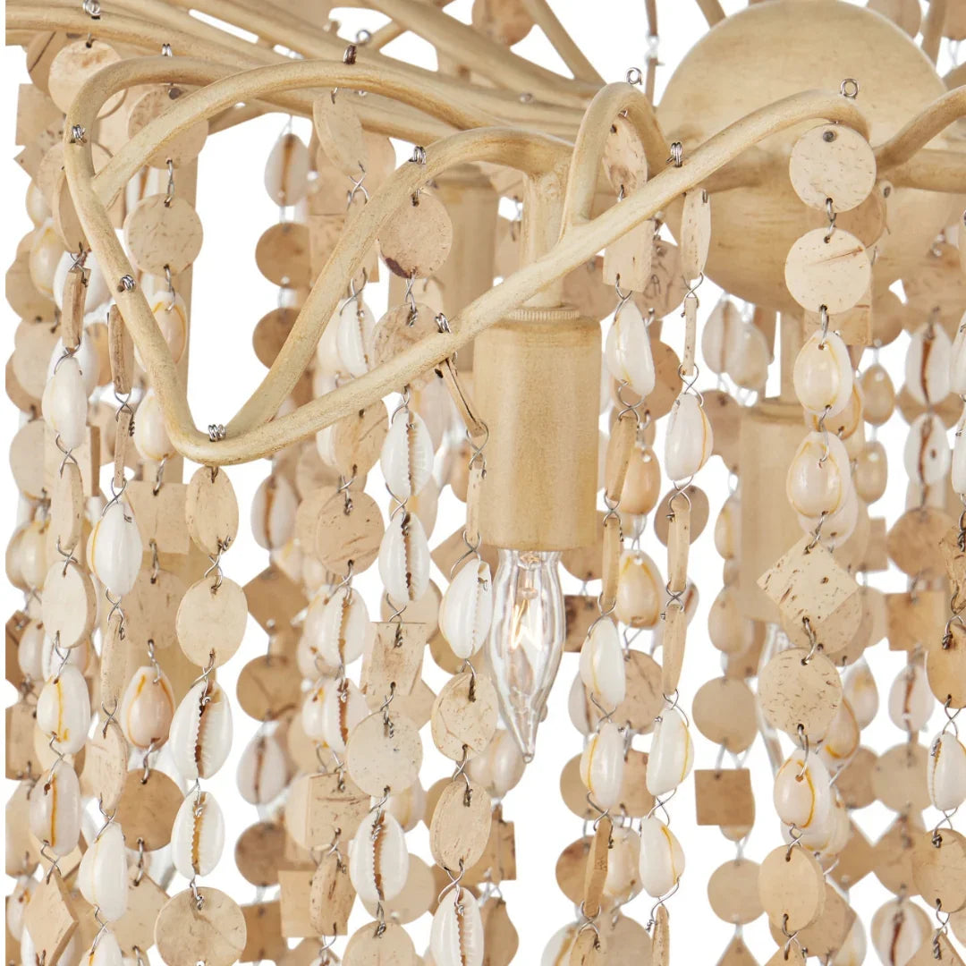 Coco Cream Shell Chandelier