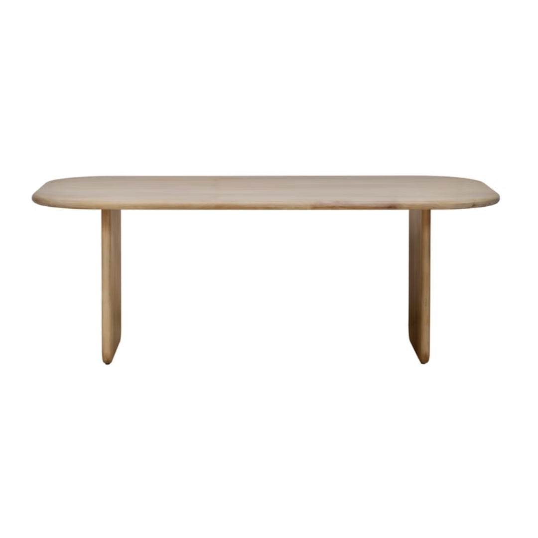 Contemporary Mango Wood Slab Leg Dining Table