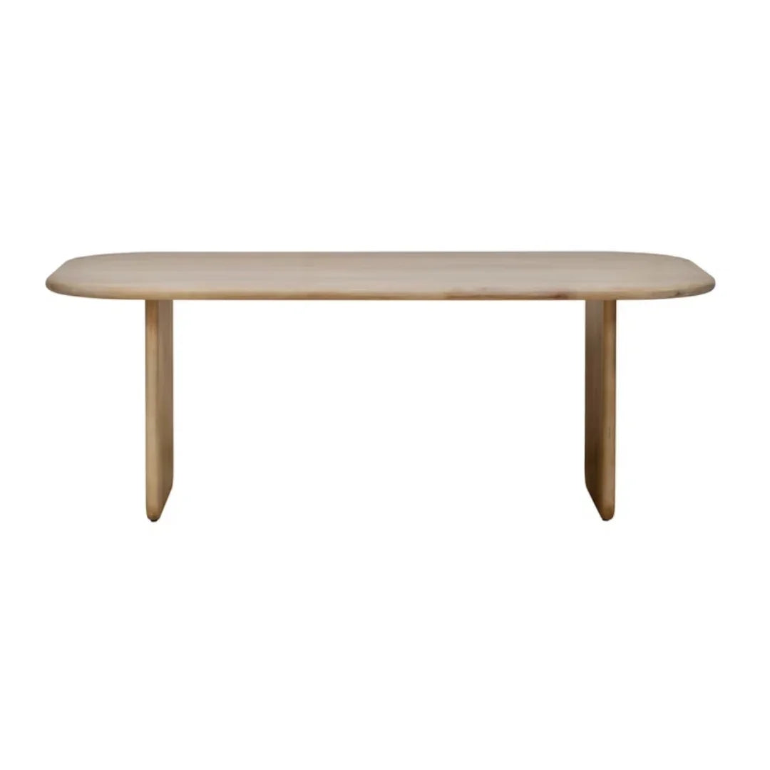 Contemporary Mango Wood Slab Leg Dining Table