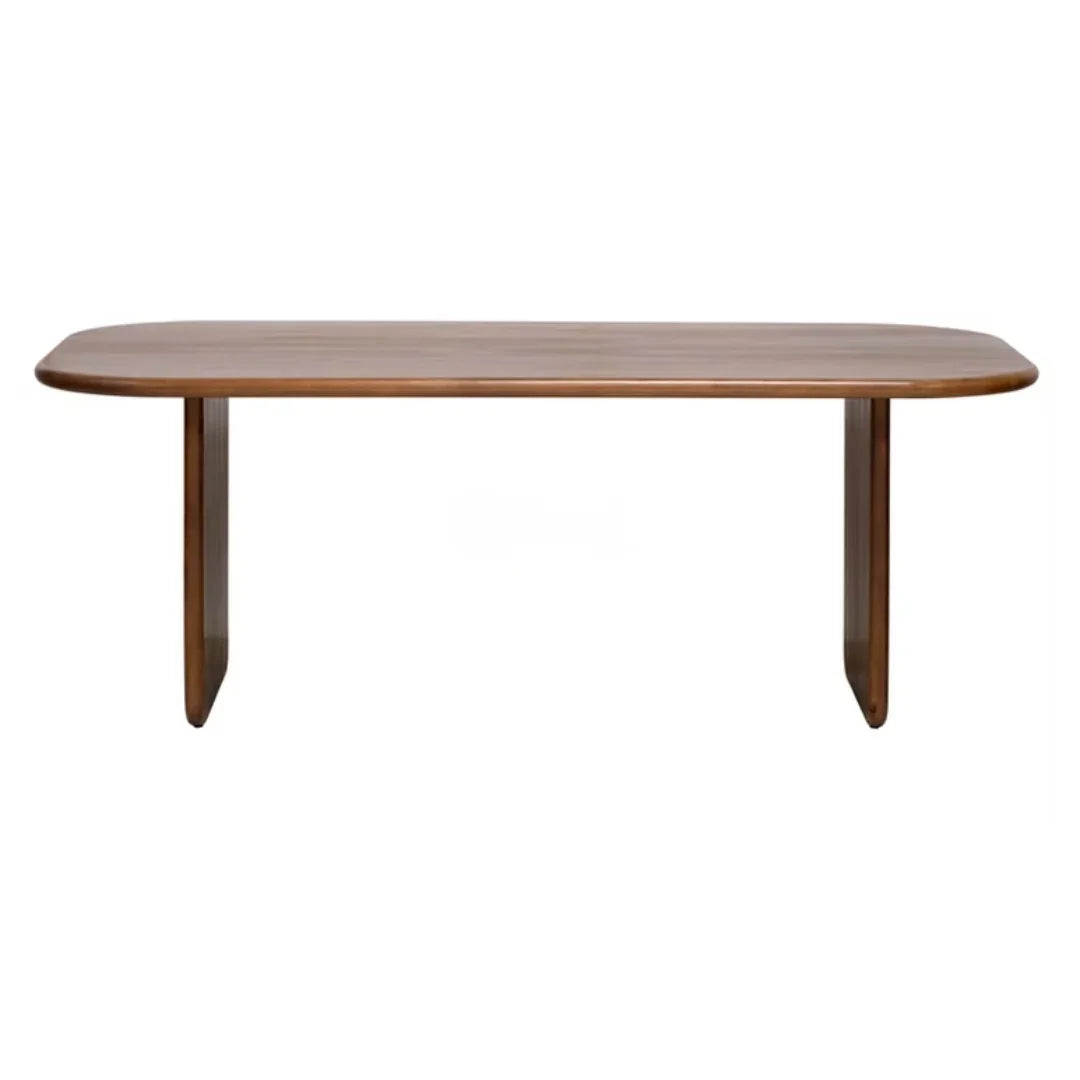 Contemporary Mango Wood Slab Leg Dining Table