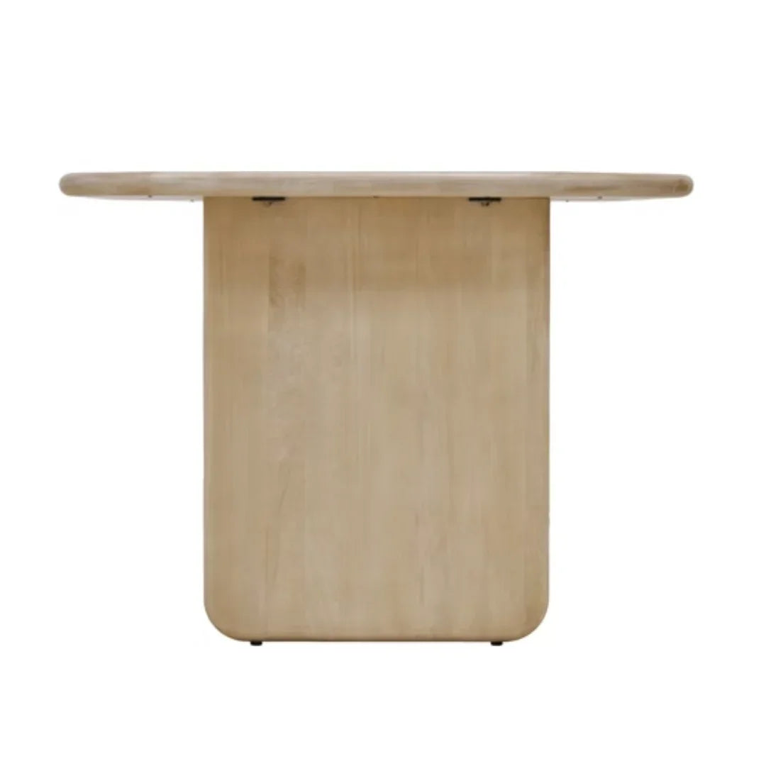 Contemporary Mango Wood Slab Leg Dining Table