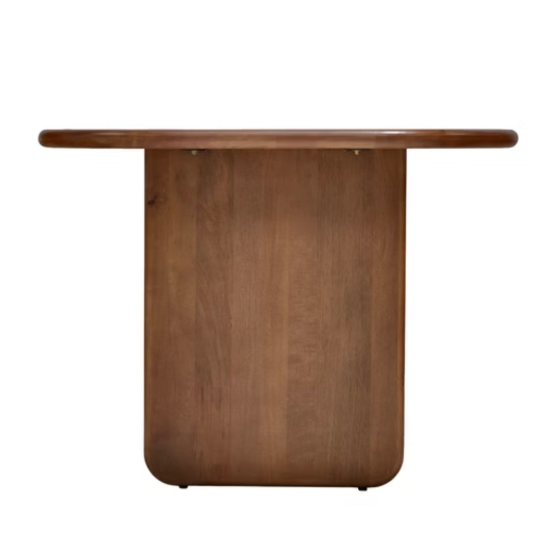 Contemporary Mango Wood Slab Leg Dining Table
