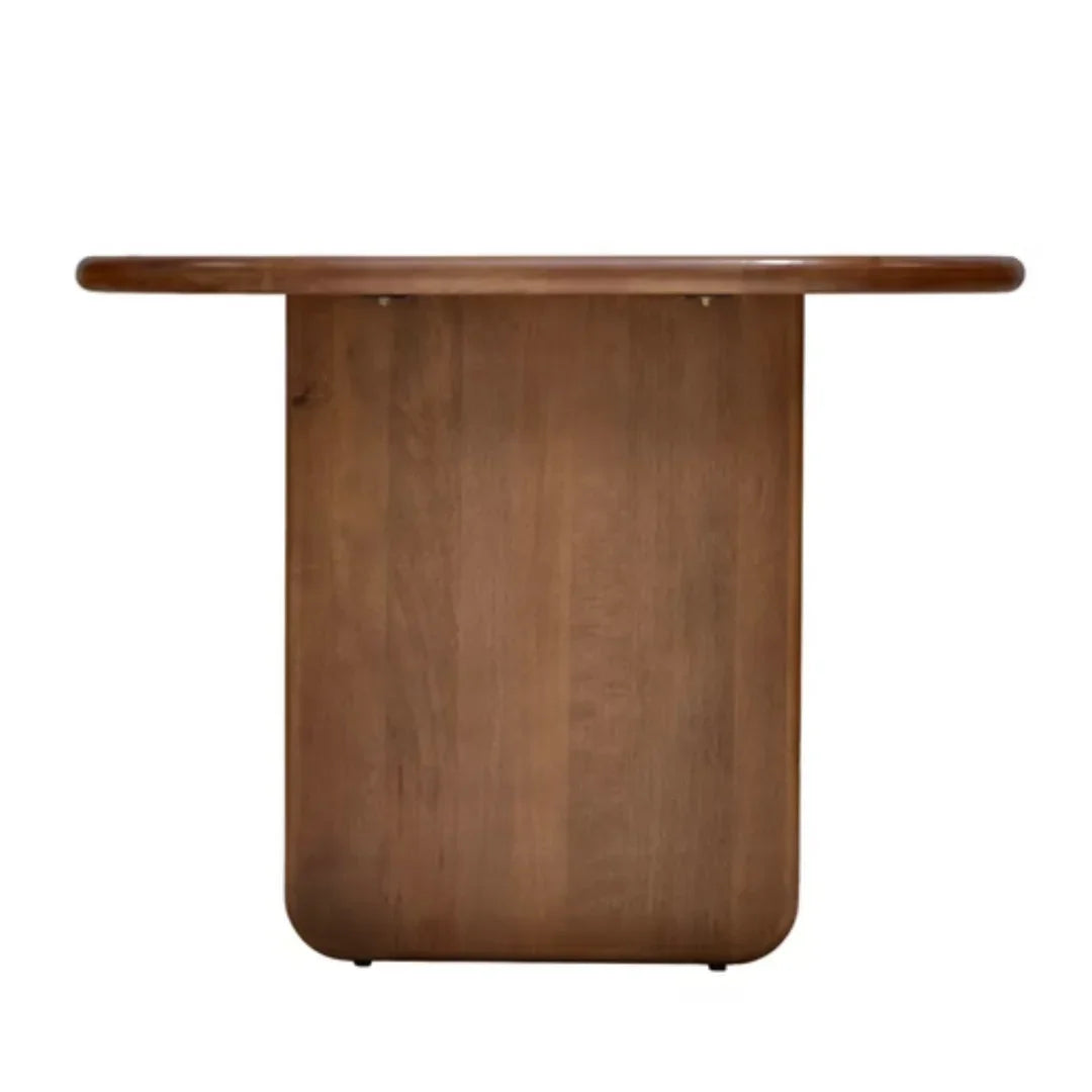 Contemporary Mango Wood Slab Leg Dining Table