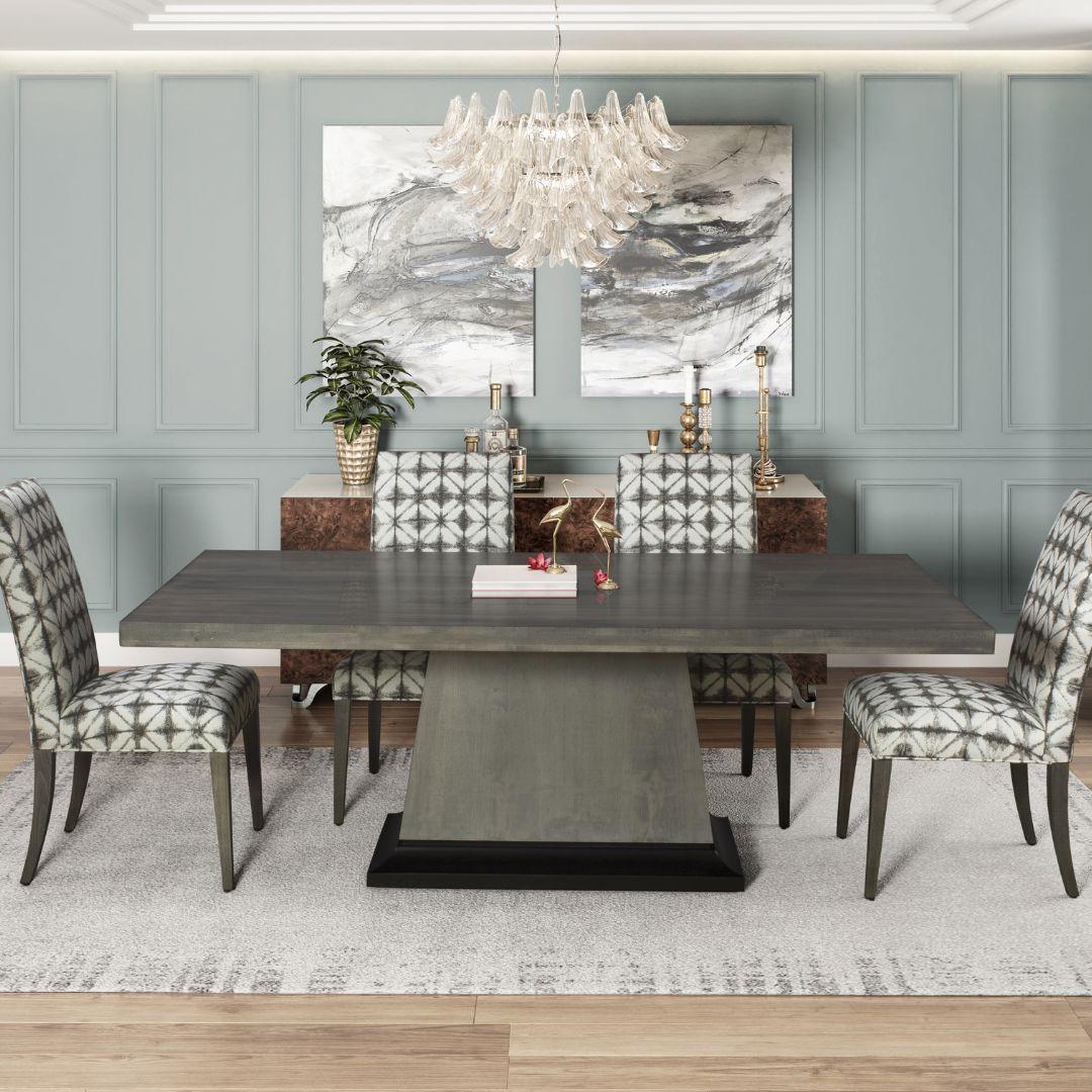 Contemporary Style Pedestal Dining Table