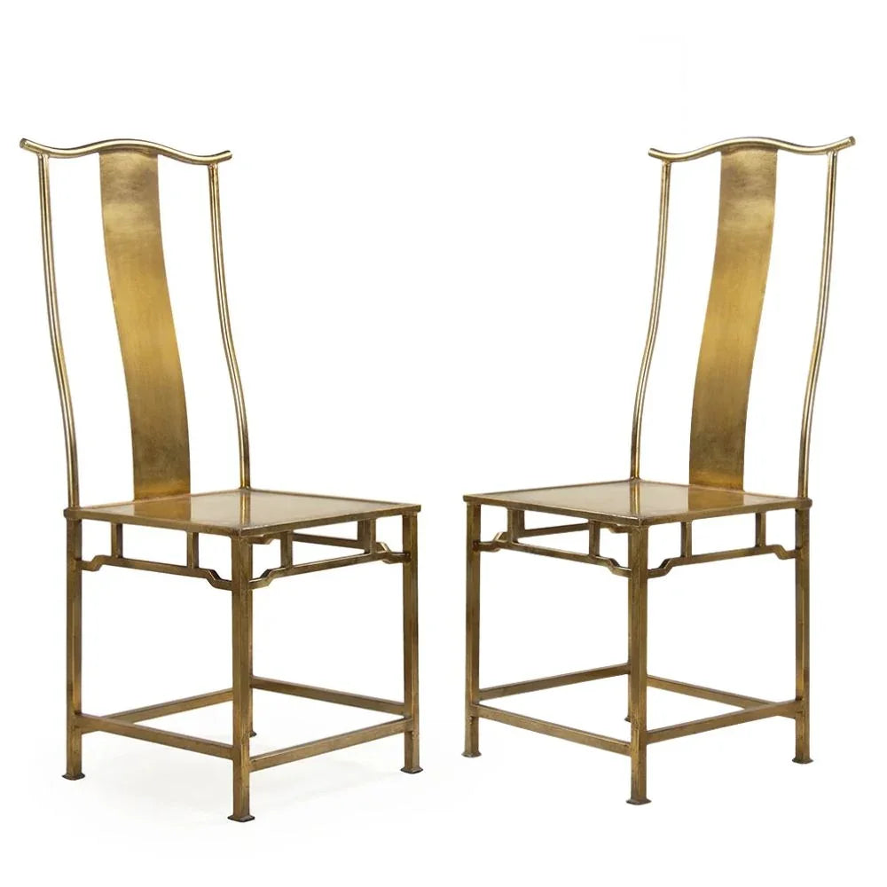 Contemporary Gold Ming Dynasty Side Chair