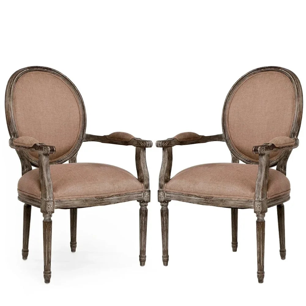 Copper Round Back Louis Armchair