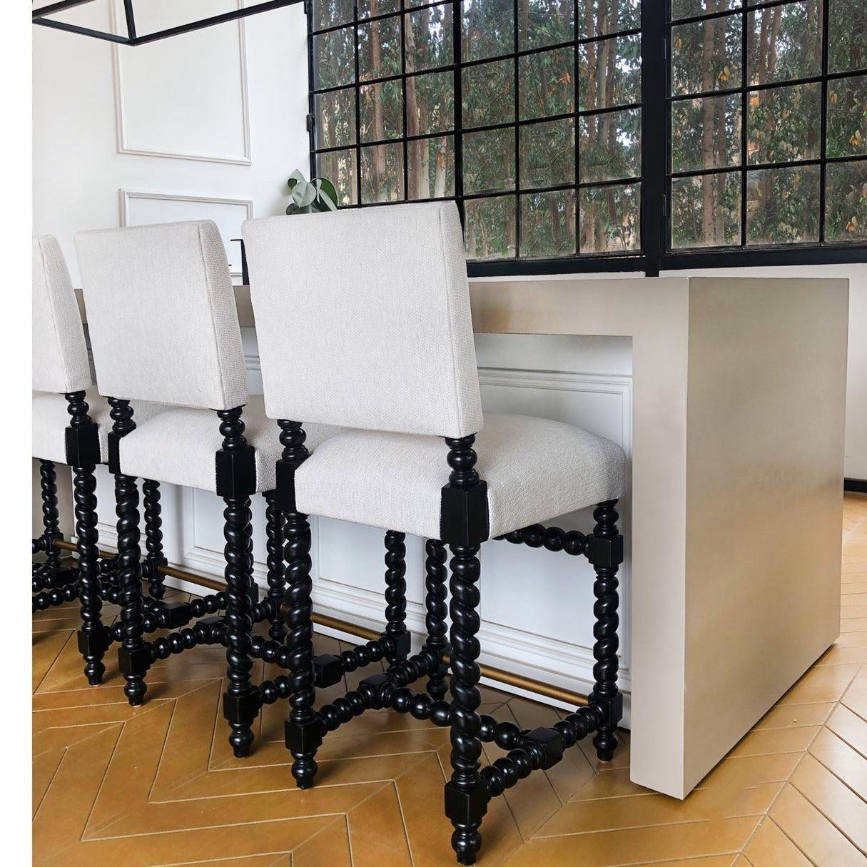 Spiral Leg Spanish Counter Stool