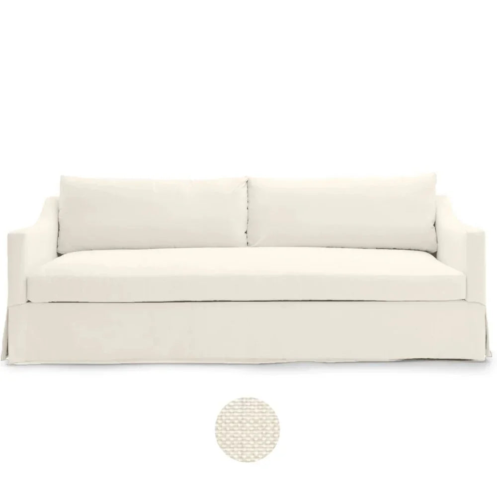 Plus White Blanco Skirted Sofa