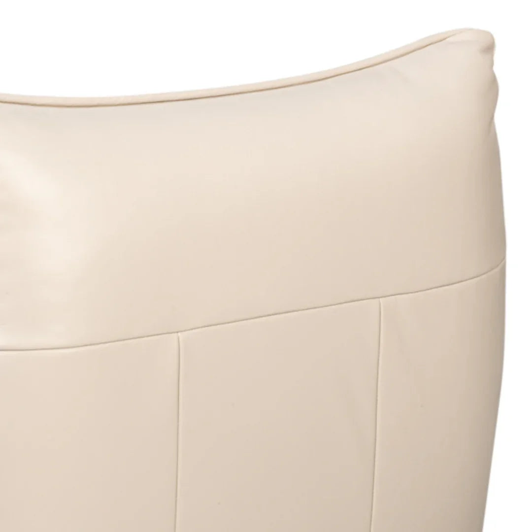 White Modern Leather Swivel Lounge Chair
