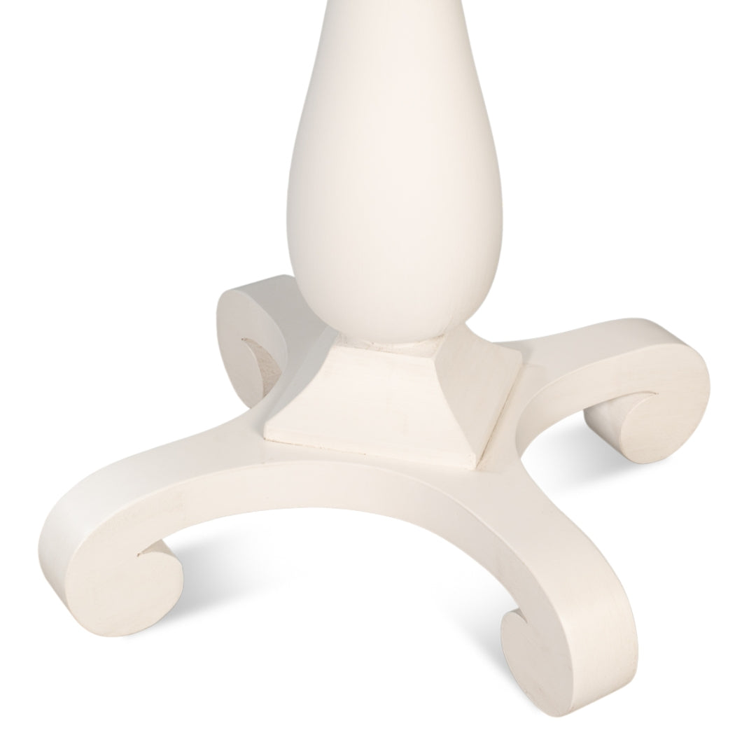 White Travertine Top Bistro Table