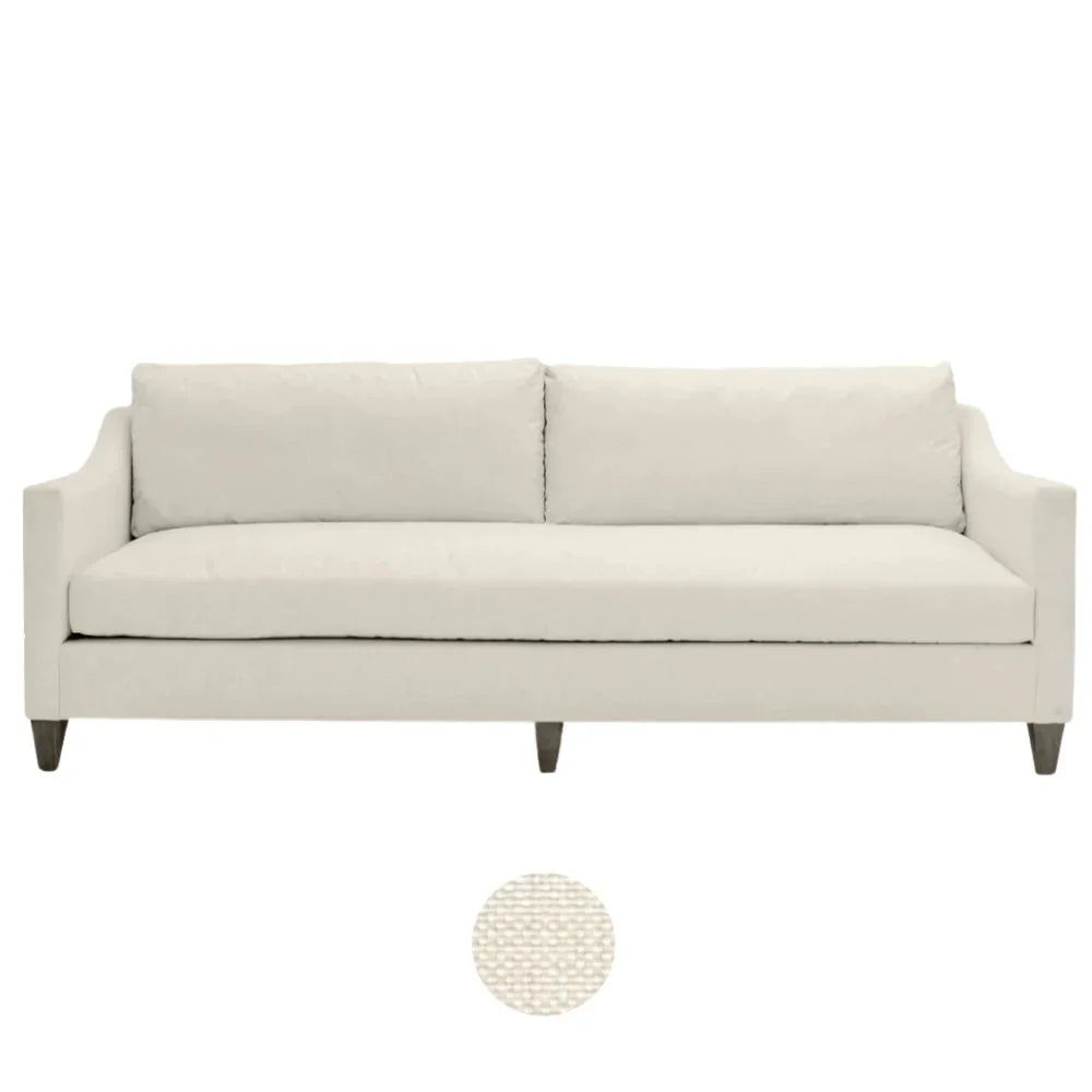 Madison White Upholstered Sofa