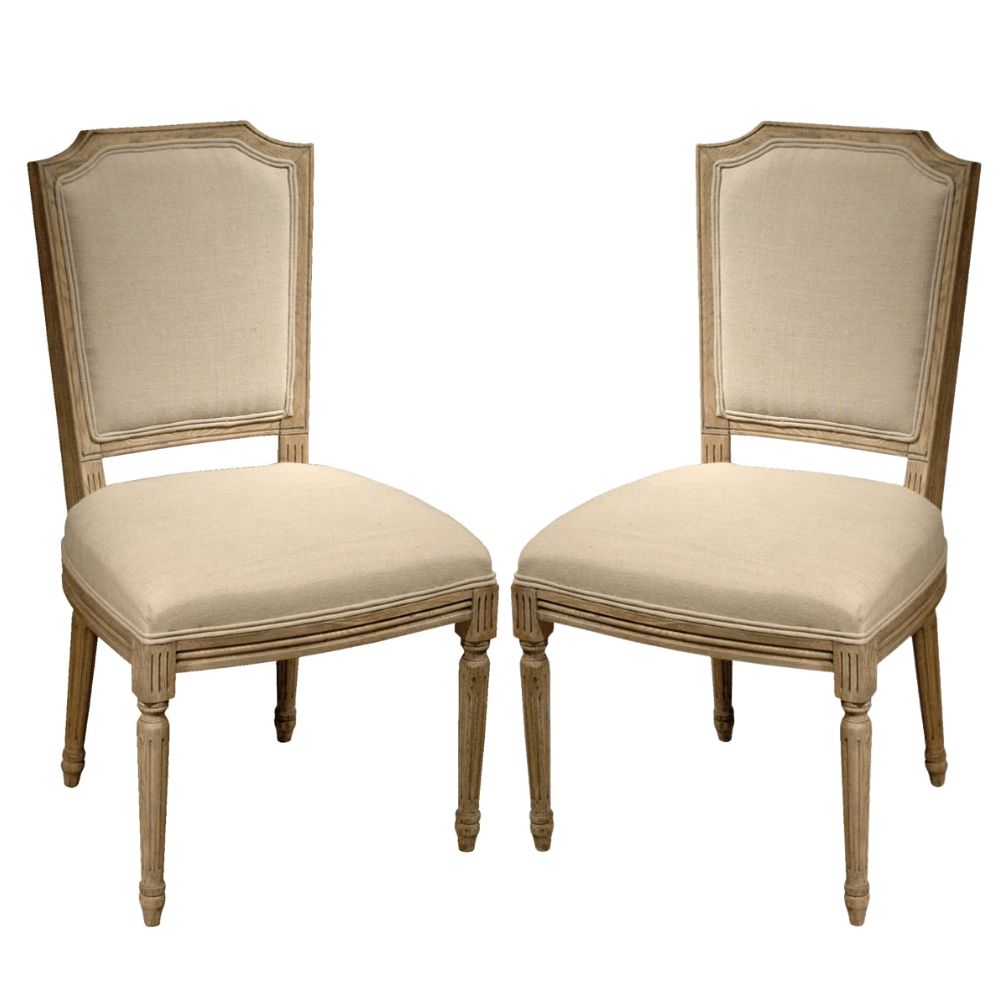Crested French Fluted Dining Chair