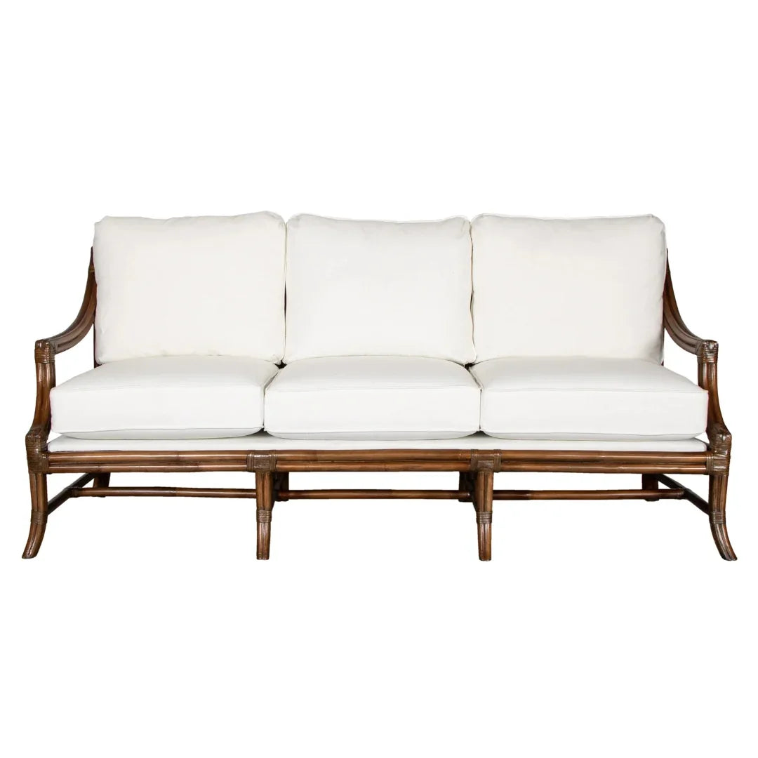 Curved Arm Mosaic Rattan Lounge Sofa