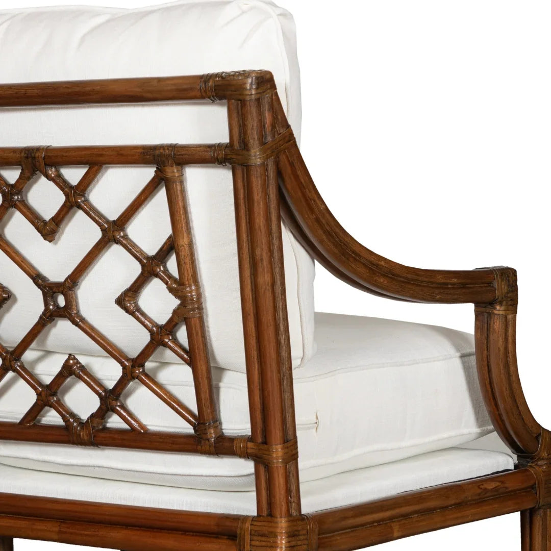 Curved Arm Mosaic Rattan Lounge Sofa