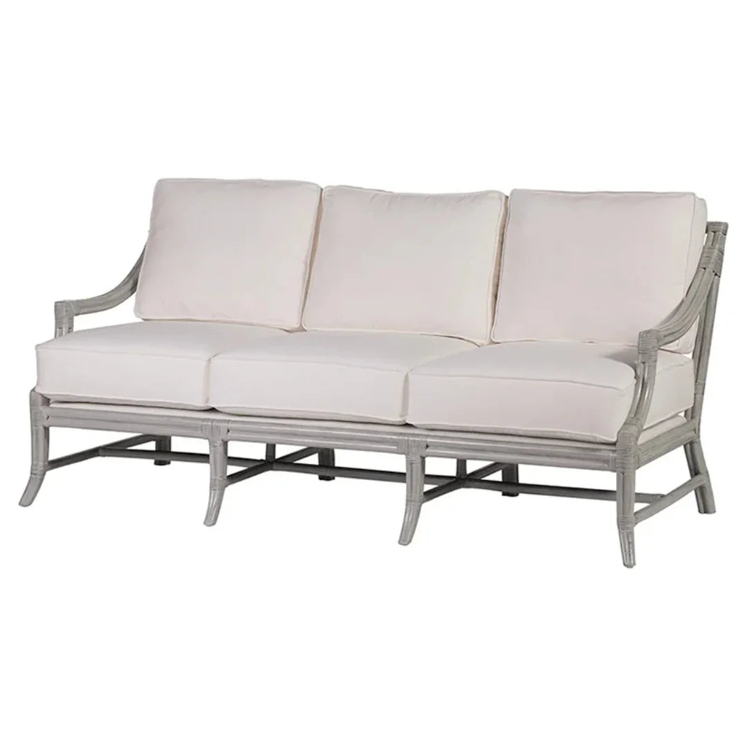 Curved Arm Mosaic Rattan Lounge Sofa