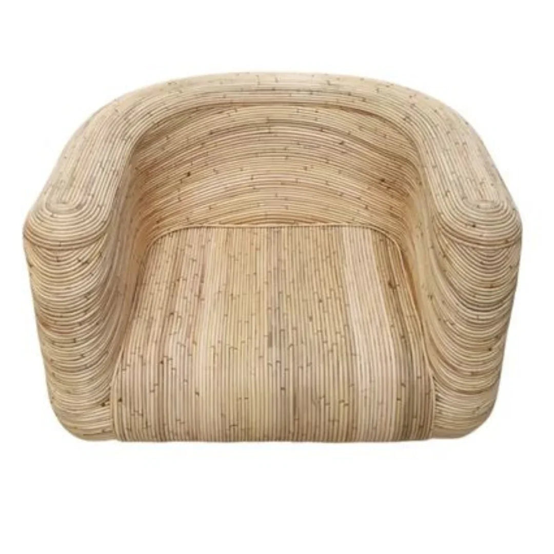 Wavy Rattan Accent Chair
