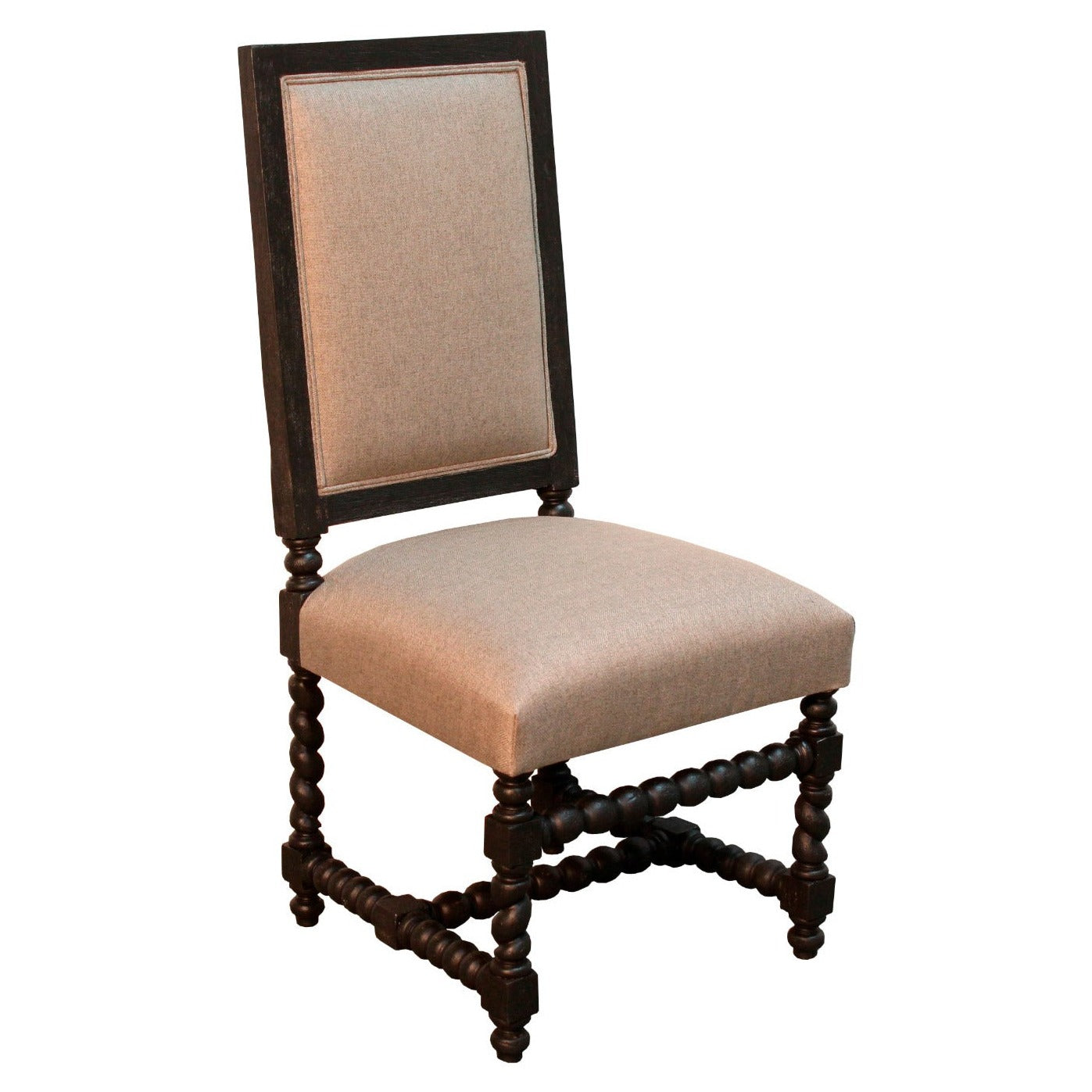 Claudette Espresso Spiral Leg Dining Chair