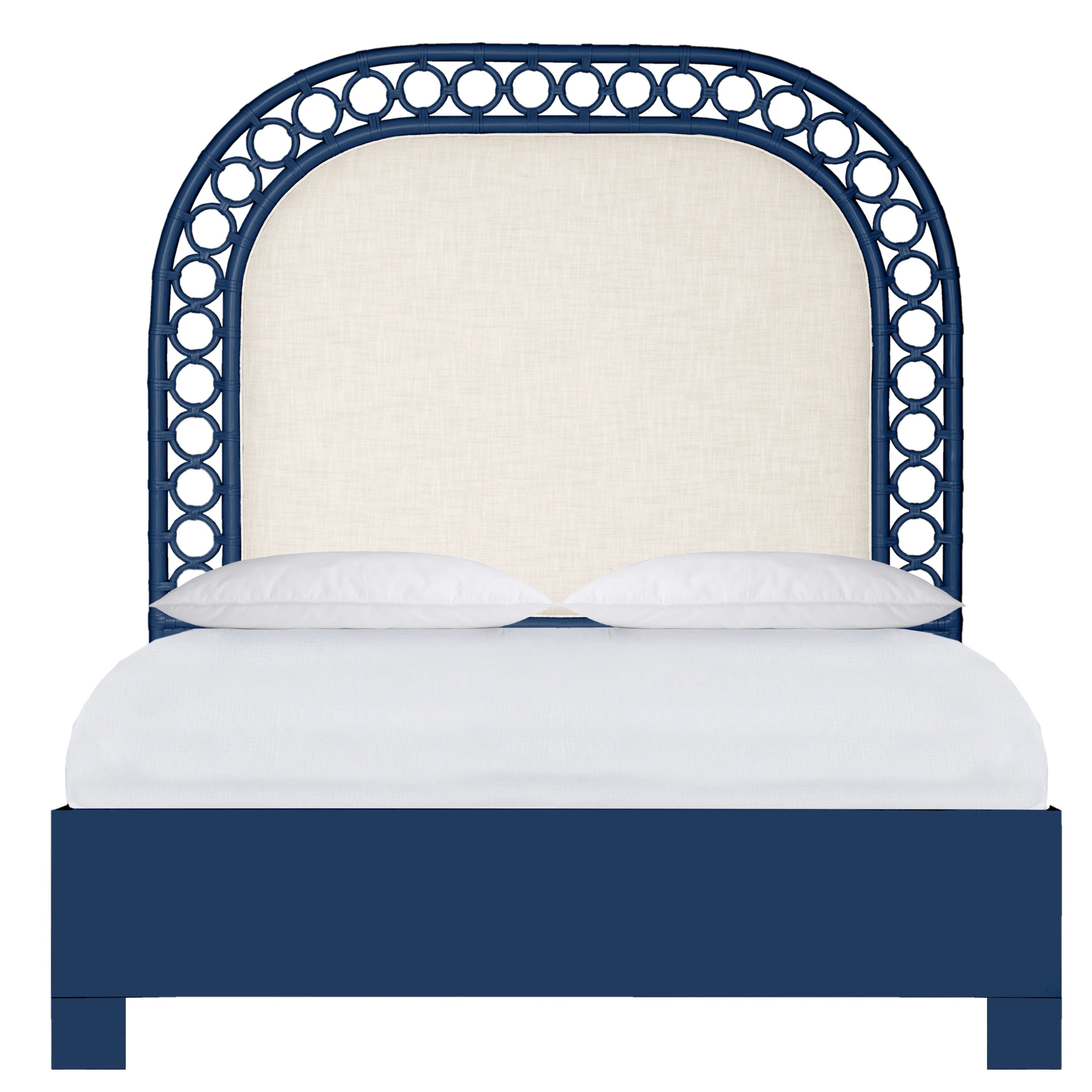 Solana Rattan and Wood Arched Bed