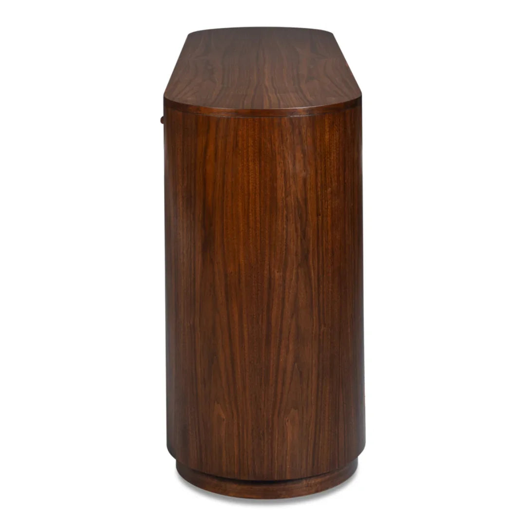 Oblong Dark Walnut Console Table