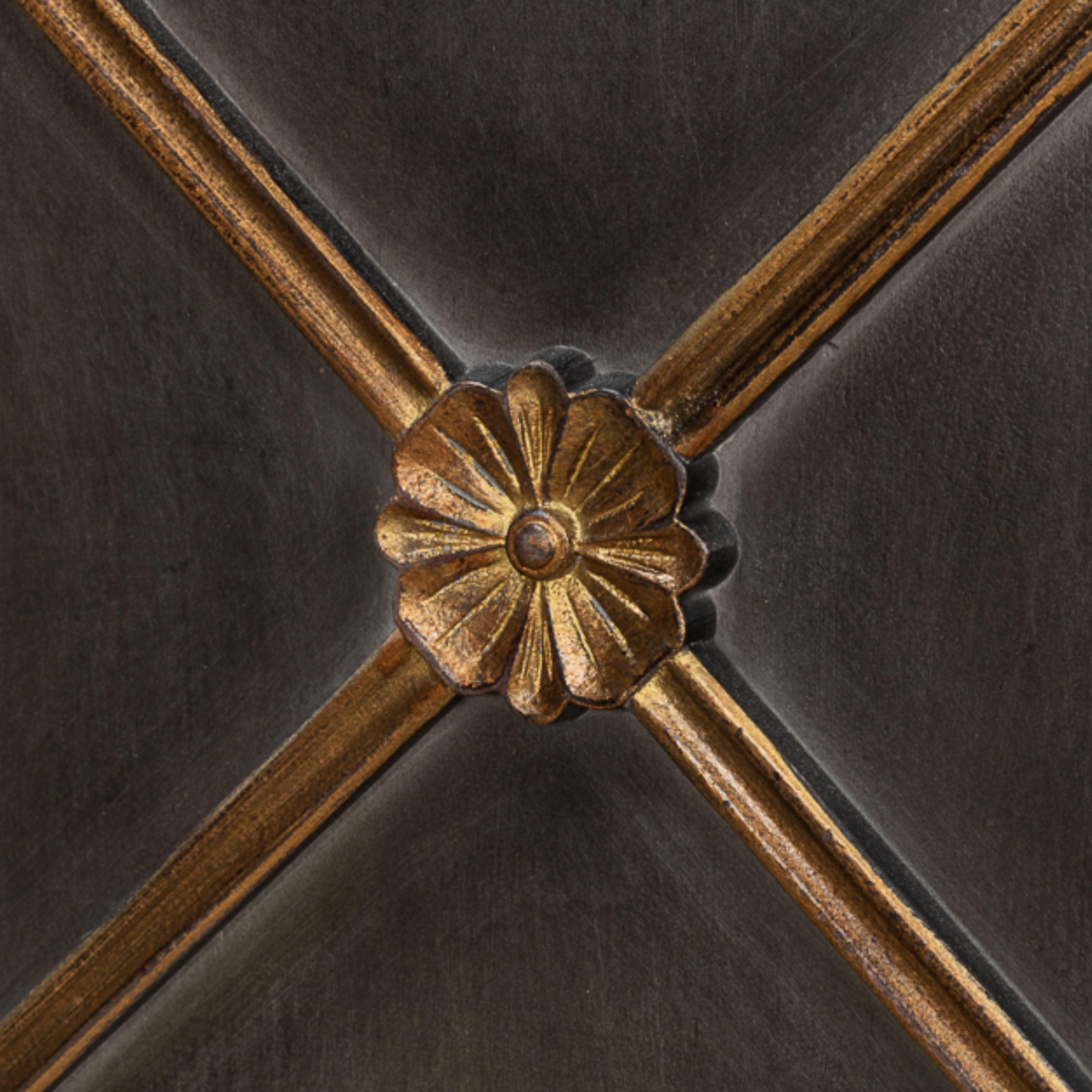 Charcoal and Gold Trimmed Directoire Cabinet