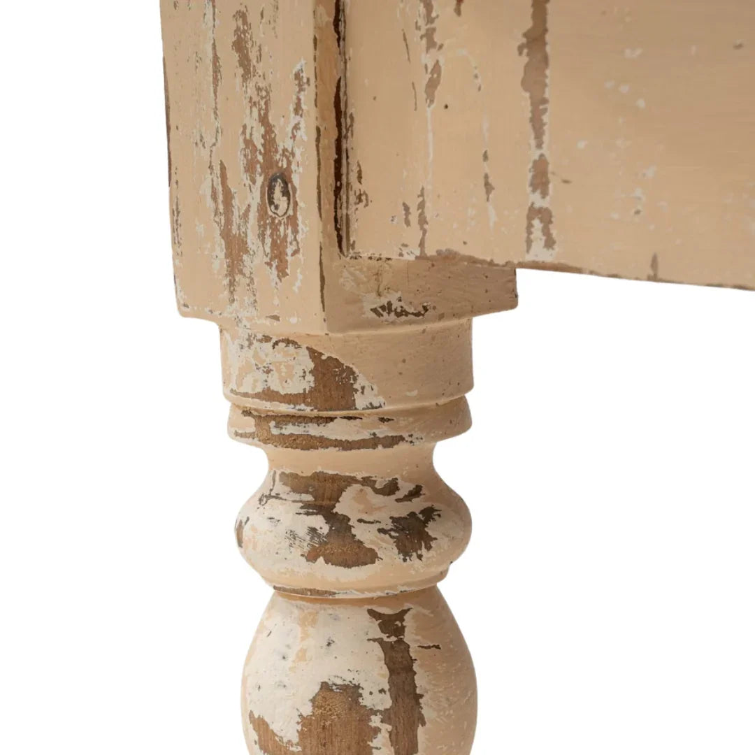 Distressed Cream French Farmhouse Dining Table, Circa 1900