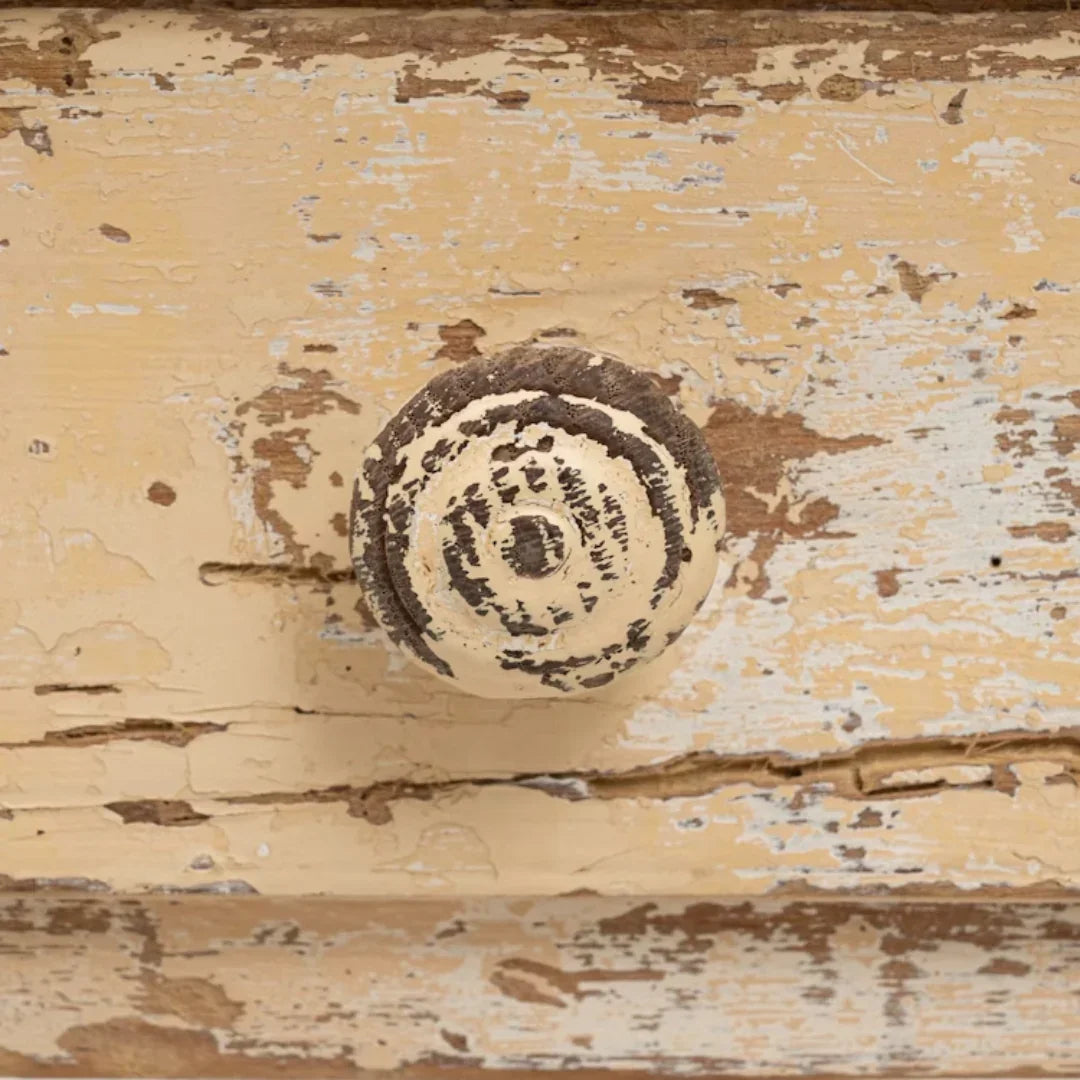 Distressed Cream French Farmhouse Dining Table, Circa 1900