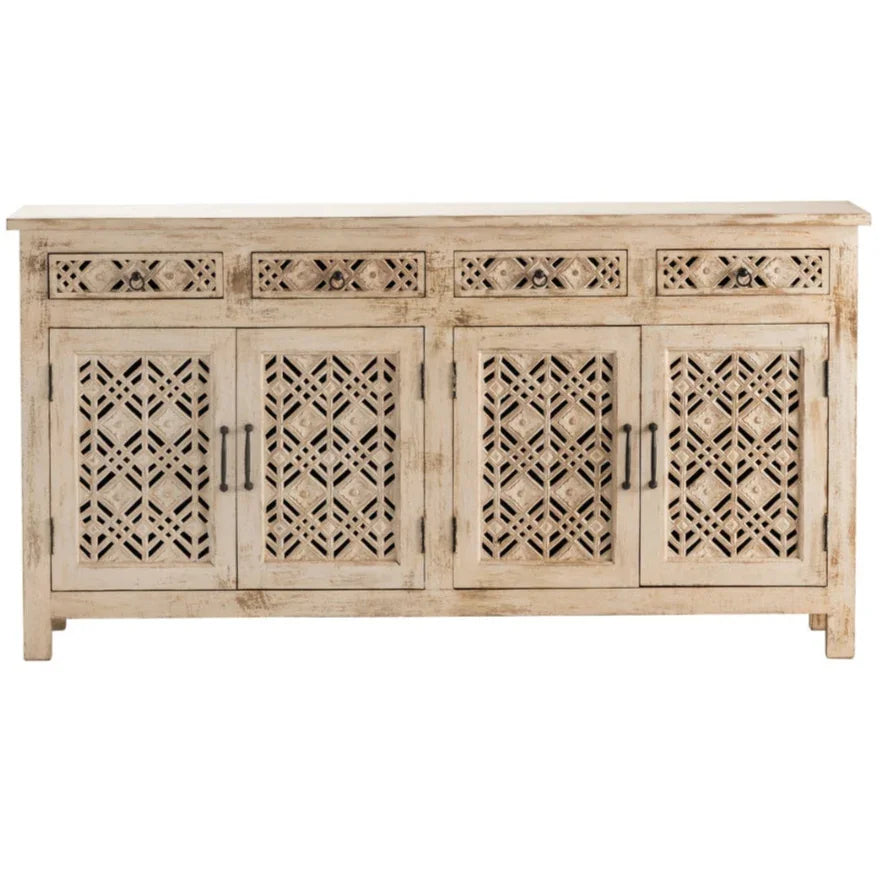 Natural Boho Geometric Sideboard