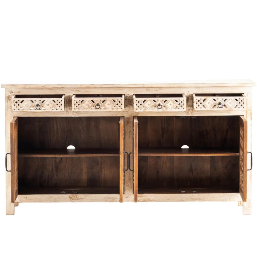Natural Boho Geometric Sideboard